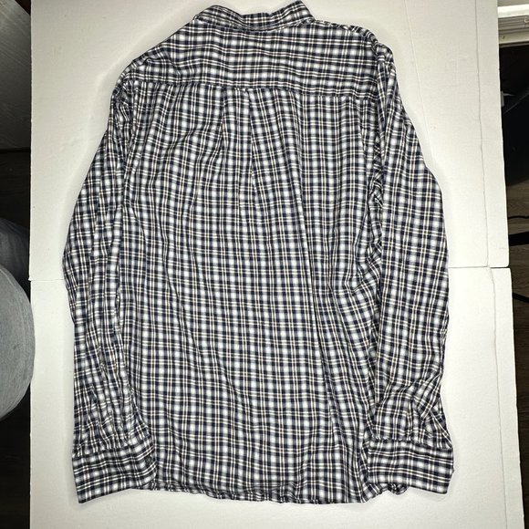 SCOTT BARBER‎ - Men's long sleeve shirt. Size XXL. Plaid. - Picture 4 of 6